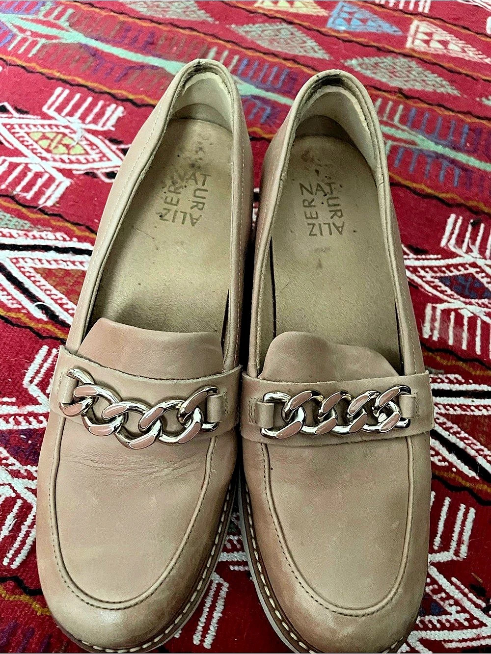 Naturalizer Chain Loafers in Taupe
